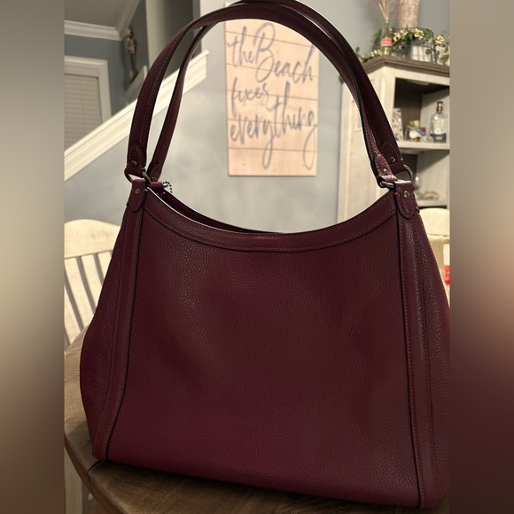 NWOT COACH BURGUNDY (Wine) TRI-FOLD BAG - Picture 6 of 11